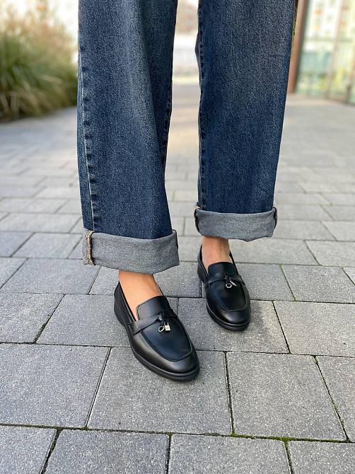 Лофери жіночі Notta bene чорні натуральна шкіра 37р.-24см. (5628) Коломия - фото 8