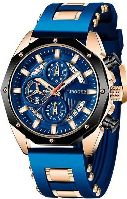 Мужские часы с кварцевым механизмом.Календарь. Киев - изображение 2