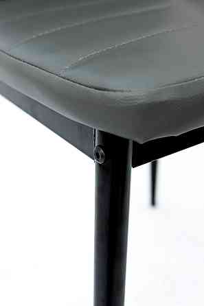 Стілець Ріо, чорний/ шкірзам сірий Київ