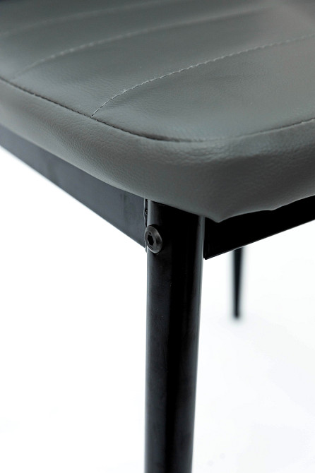 Стілець Ріо, чорний/ шкірзам сірий Київ - фото 1