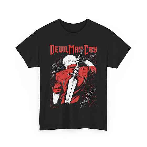 Футболка з аніме принтом Віргіл Девіл Дмк Преміум оверсайз (S/M/L) Чорний AnimeJ0528 Дніпро