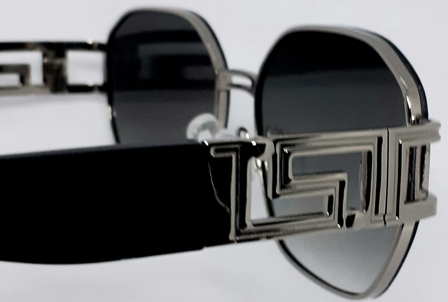 Брендові окуляри унісекс сонцезахисні сіро-зелений градієнт у сріблом Київ - фото 2