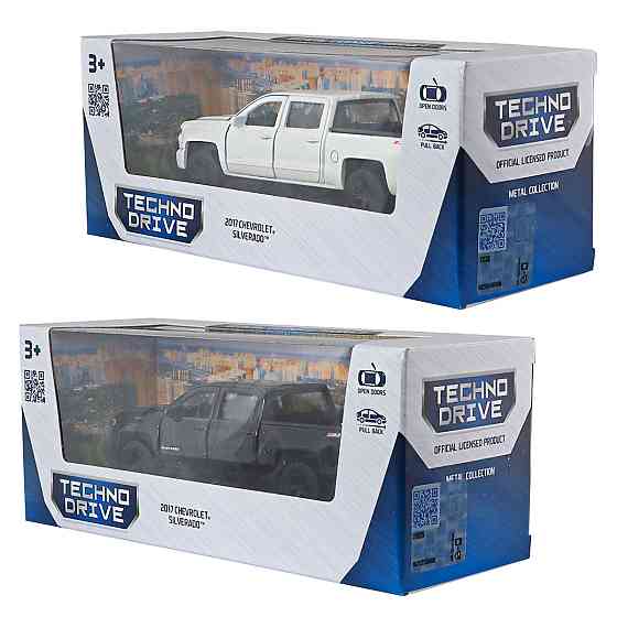 Автомодель - Chevrolet Silverado 2017 (перламутрово-білий, чорний) Дніпро