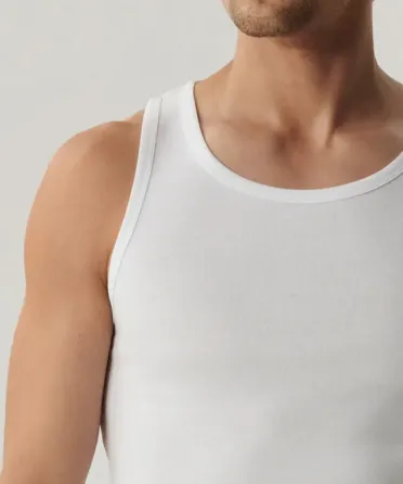 Чоловіча майка Atlantic бавовна Біла BMV-046 XL Київ