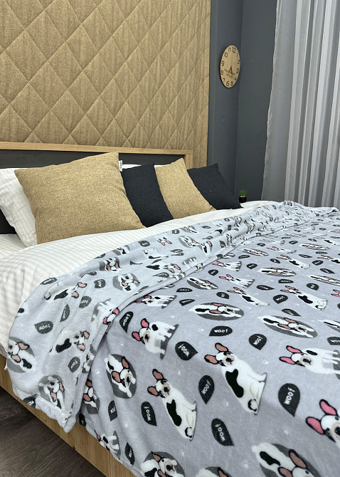 Плед-покривало Decorator WellSoft WOOF 200х205 см з принтом "Песики" (87-195) Київ - фото 6