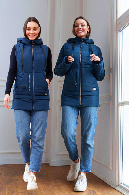 Женская демисезонная курточка трансформер.  Куртка жилетка весенняя 44-58р. Киев - изображение 6