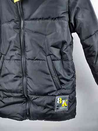 Демисезонная  черная куртка для девочки на 6,7 лет Николаев