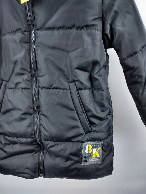 Демисезонная  черная куртка для девочки на 6,7 лет Николаев - изображение 3