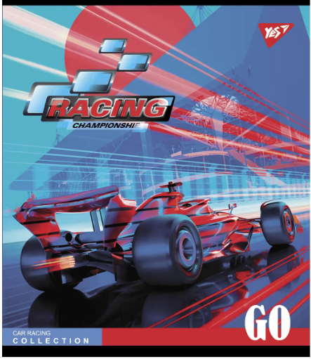 Зошит для записів А5/96 лін. "YES" "Racing championship" мат. ВДЛ+УФ-виб.+мікроембосінг 766906, шт Київ - фото 1