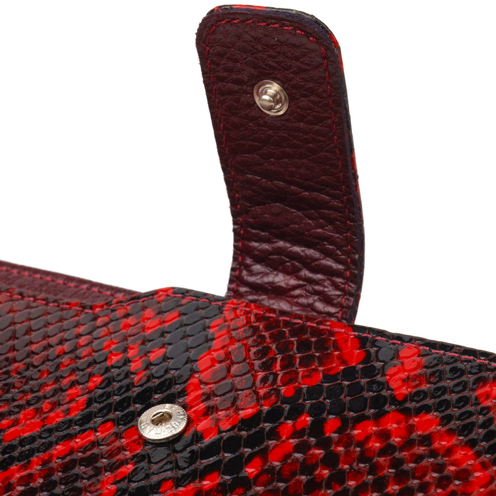 Незвичайний жіночий гаманець з натуральної шкіри з тисненням під змію CANPELLINI 21647 Різнокольоровий Київ - фото 5