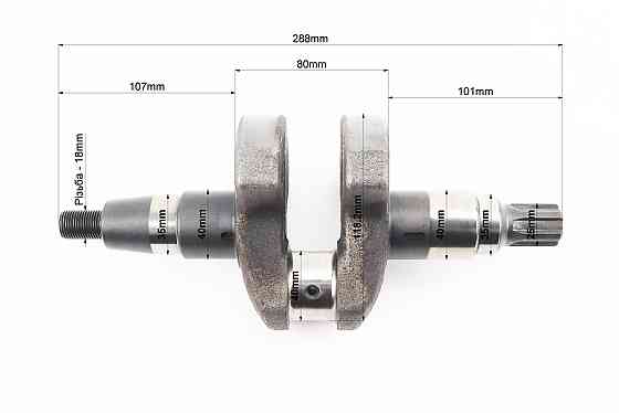 Колінвал 186F (Dшийки-40mm, H-118,2mm) під шліц Киев