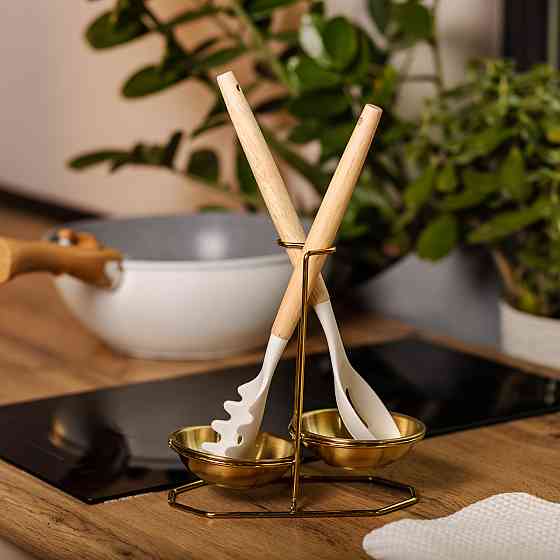 Вертикальна підставка для ложок з нержавіючої сталі Золото Київ