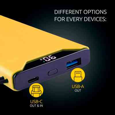 Батарея универсальная Intenso F10000 10000mAh QC/3.0 yellow (7332039) Винница