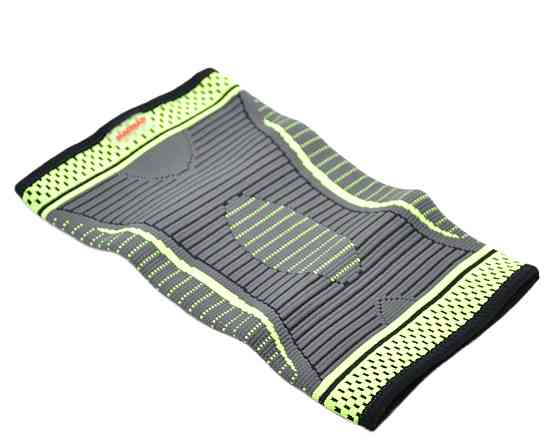 Компресійний наколінник MadMax MFA-284 3D Compressive knee support Dark grey/Neon green (1шт.) L Кам'янське