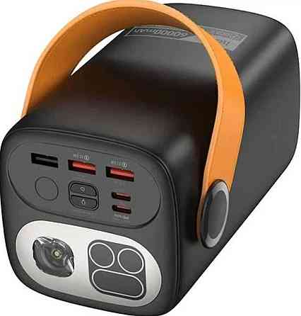 Павербанк Hoco DB160 60000mAh 100W с быстрой зарядкой и 2 фонариками. Киев
