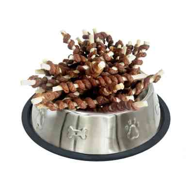 Ласощі для собак Lucky Star Кальцієва палиця з намоткою кролячого м'яса ≈11 см 500 г (4820112457914) Вінниця