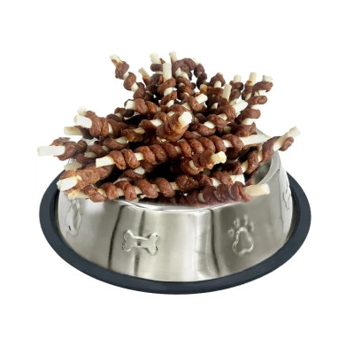 Лакомство для собак Lucky Star Кальцієва палиця з намоткою кролячого м'яса ≈11 см 500 г (4820112457914) Винница - изображение 1