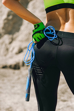 Скакалка PowerPlay 4204 Classic Jump Rope Блакитна (2,7m.) Кам'янське - фото 8