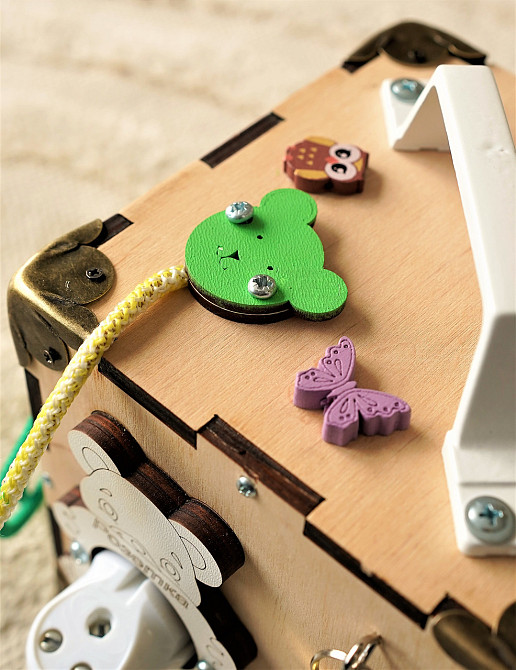 Мінібізікуб без фарби 15*15*15 Дитячий розвивальний куб унісекс міні Розвивальна іграшка Бізіборд Тернопіль - фото 9