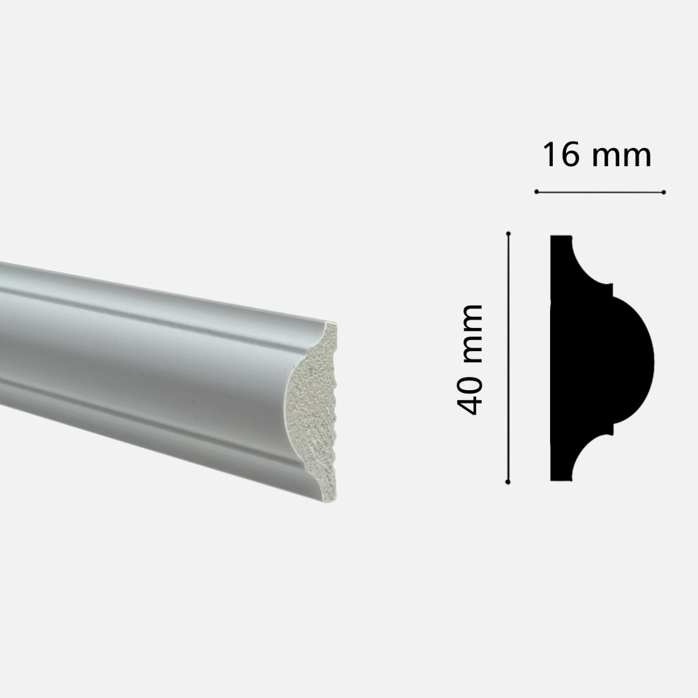 Молдинг з дюрополімеру GRANT DECO ABC-4016-1 (40 мм*16 мм) 2,4 м Киев - изображение 2