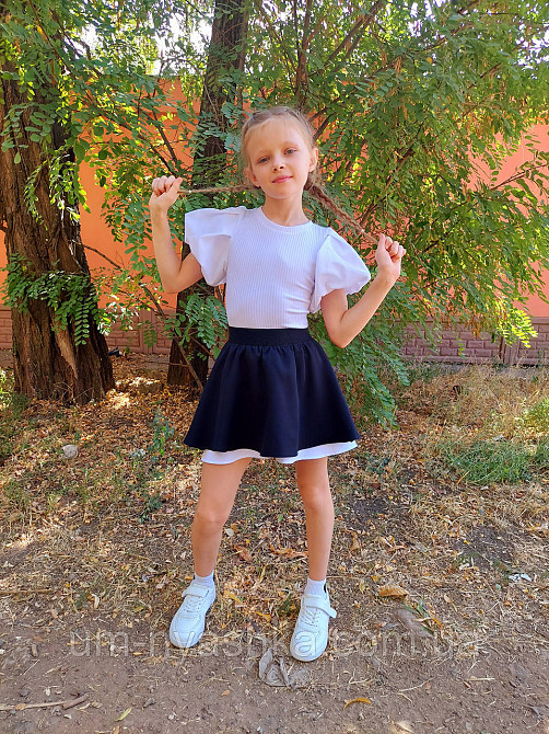 Шкільна блузка короткий рукав с фонариками на 128-140 Кривий Ріг - фото 3