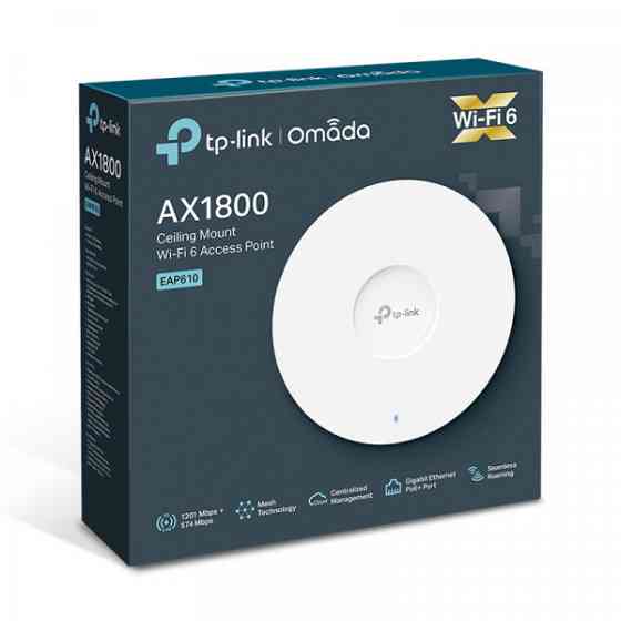 Точка доступу TP-Link EAP610 AX1800 1xGE LAN PoE MU-MIMO стел (EAP610) Киев