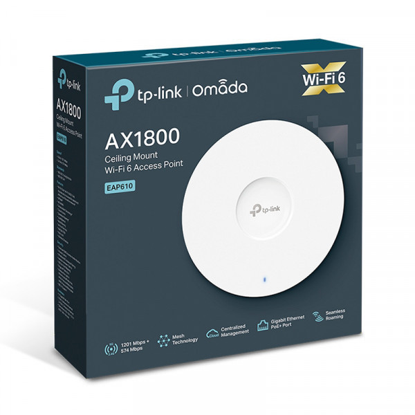 Точка доступу TP-Link EAP610 AX1800 1xGE LAN PoE MU-MIMO стел (EAP610) Киев - изображение 6