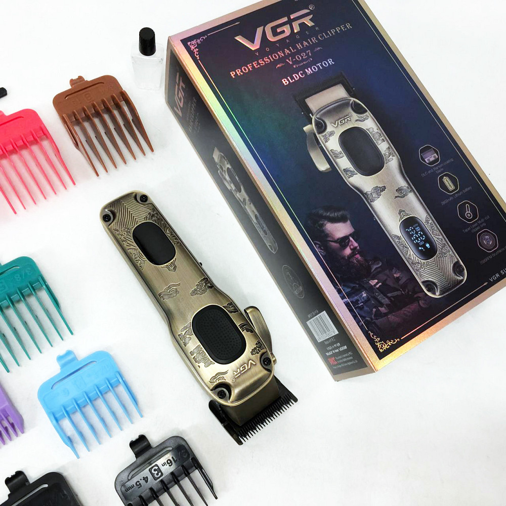 Машинка для стрижки чоловіча VGR V-027, Професійна машинка для стрижки голови, Тример бездротовий MN-43 Львів - фото 11