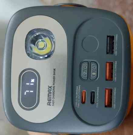 Повербанк Remax 60 000мА, швидка зарядка 27Вт, вбудовані ліхтарі. Київ