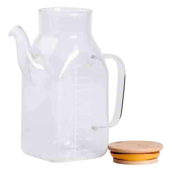 Yiwu Ємність для олії та оцту з бамбуковою кришкою 750 мл HP-34-1 Киев