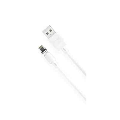 Дата кабель USB 2.0 AM to Lightning 1.0m 2.1A magnetic pvc white XO (NB187-L-1-WH) Вінниця