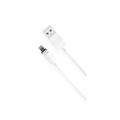 Дата кабель USB 2.0 AM to Lightning 1.0m 2.1A magnetic pvc white XO (NB187-L-1-WH) Вінниця - фото 1