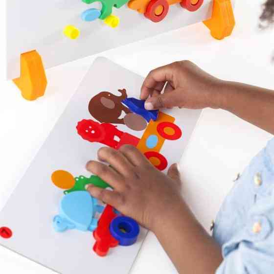 Набір магнітів Guidecraft Manipulatives Поїзд зі звірятами (G5092) Харьков