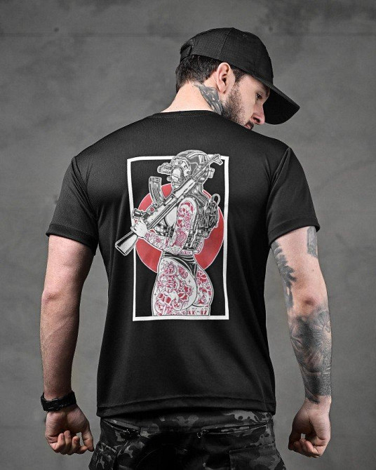 Тактична футболка потовідвідна Odin black skull ВТ6773 Одесса - изображение 1