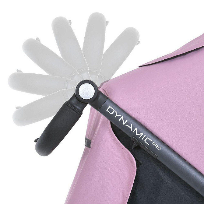 Коляска дитяча EL CAMINO DYNAMIC PRO Mauve Pink прогулянкова з чохлом та дощовиком Рожева (ME 1053-3) Чернігів - фото 7