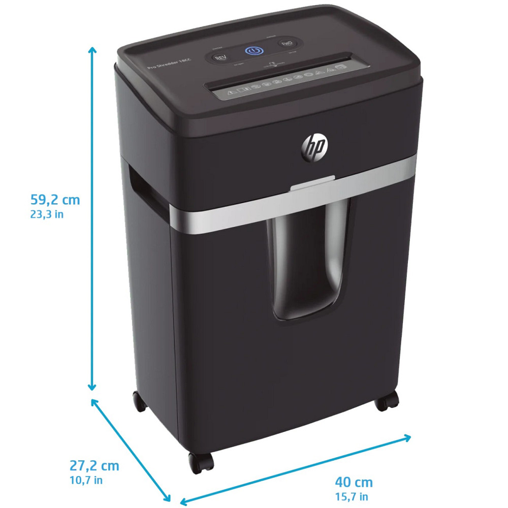 Знищувач документів HP Pro Shredder 18CC, A4, 80g х 18 листів, 4*35, 25 л., P-4 Винница - изображение 5