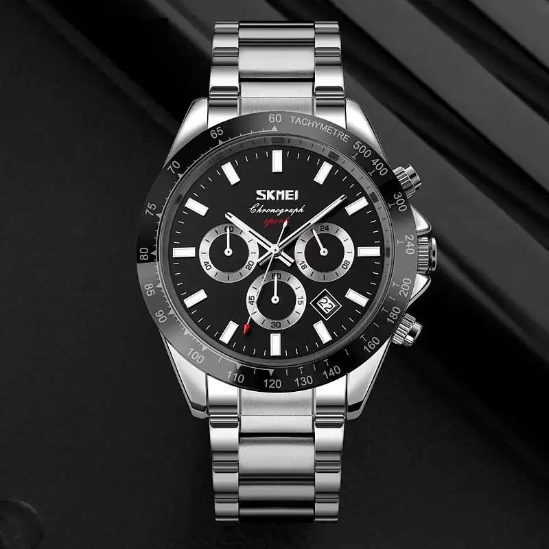 Мужские классические часы Skmei 9259 Серебристые Винница - изображение 4