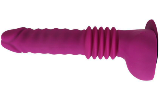 Вибратор на присоске Isaiah Thrusting Dildo фиолетовый 10 режимов вибрации Sex Aura Киев