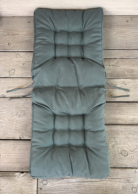 Подушка для стільців (50x120х8 см) подвійна Decorator Sawana колір сіро-блакитний 84-165 Київ - фото 4