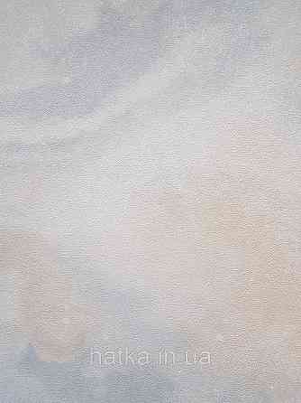 Шпалери вінілові на флізеліні гарячого тиснення DU&KA 1.06х10 вензель основа під штукатурку сірі коричневі Київ