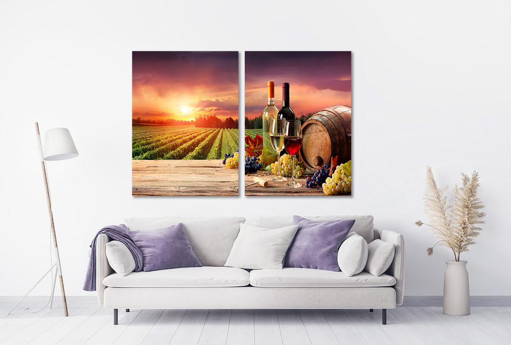 Модульная картина в гостиную / спальню  Вина  TLV-2_054 120х170 см Київ - фото 2