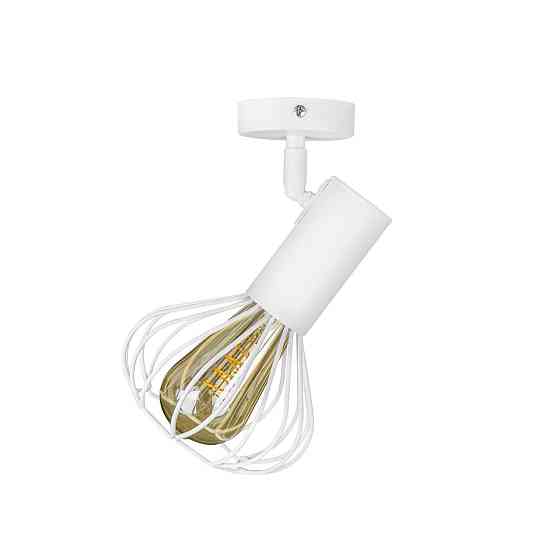 Стельовий поворотний світильник лофт Е27 Lotus NL 14151-1 WH Київ