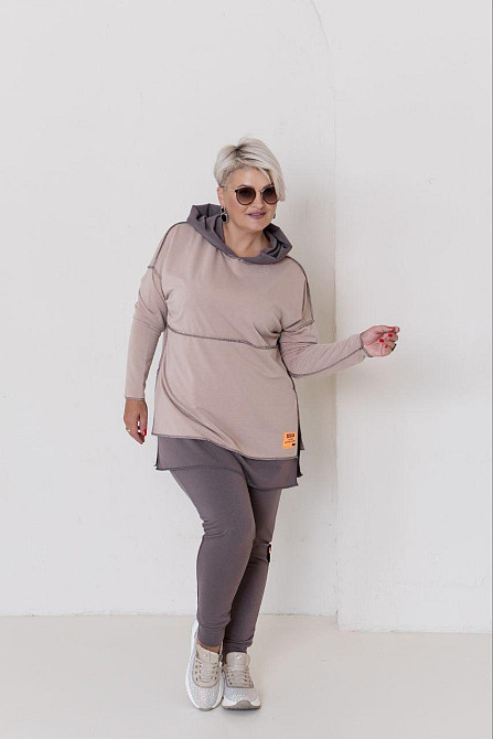 Женский прогулочный костюм двунитка Шоколад, 54/58 Одесса - изображение 6