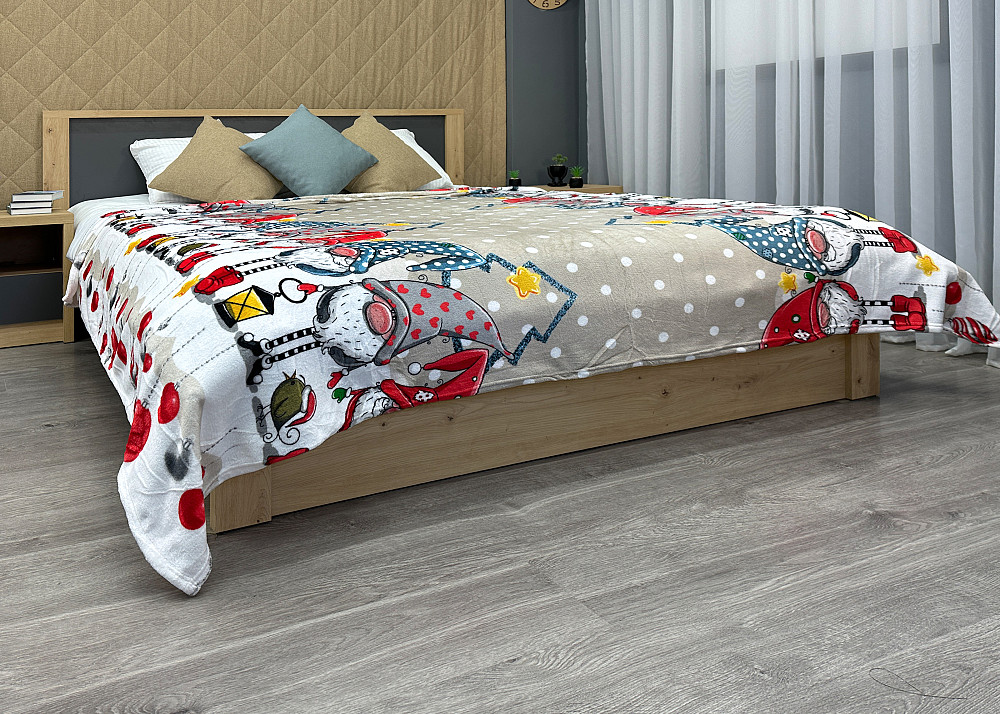 Плед-покрывало 200х230 см с рождественским принтом Разноцветный (87-320) Киев - изображение 4