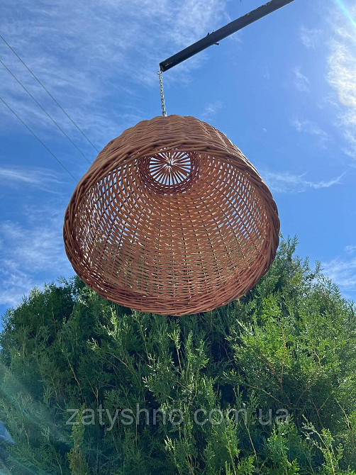 Плетеная люстра круглая из лозы Киев - изображение 10