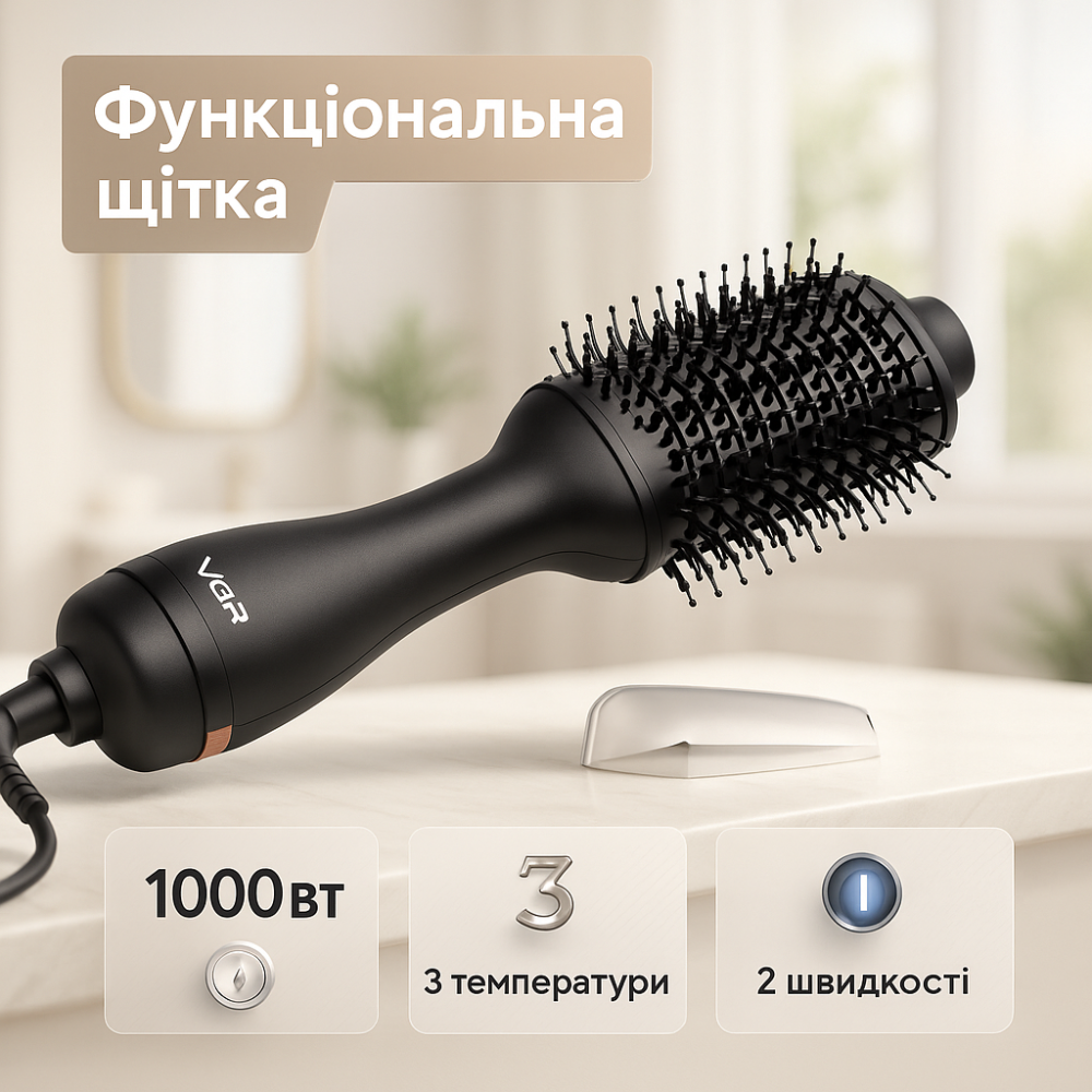Мультистайлер з насадками, Стайлер для волосся професійний, Класичний фен для волосся KX-68 Львів - фото 18
