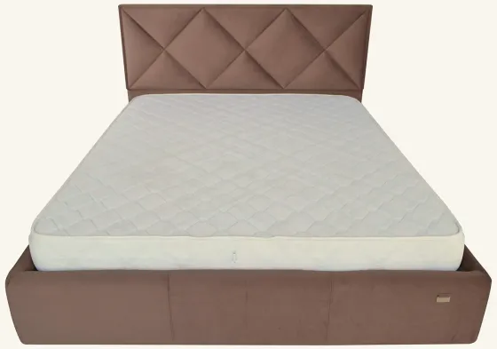 Ліжко Двоспальне Leeds Comfort 180 х 200 см З підйомним механізмом та нішою для білизни Коричневий Дніпро