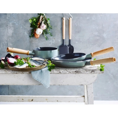 Сковорода GreenPan Mayflower Вок 28 см, 3,6 л з керамічним покриттям, блакитний (CC001683-001) Вінниця - фото 4