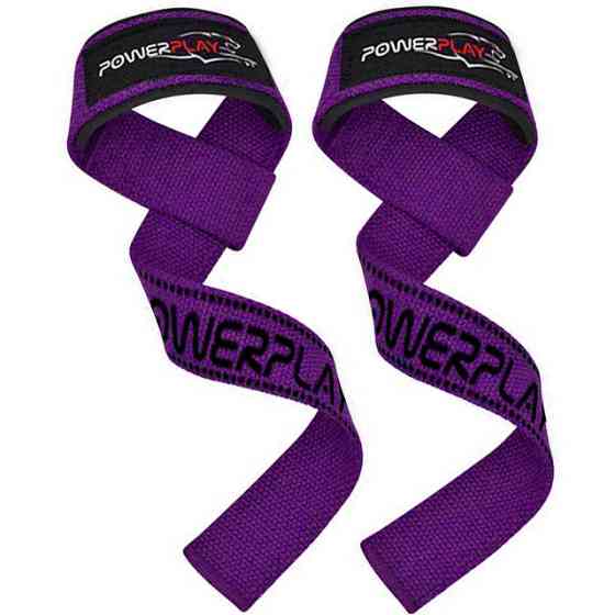 Лямки для тяги PowerPlay 7064 Lifting Gym Straps Фіолетові Кам'янське