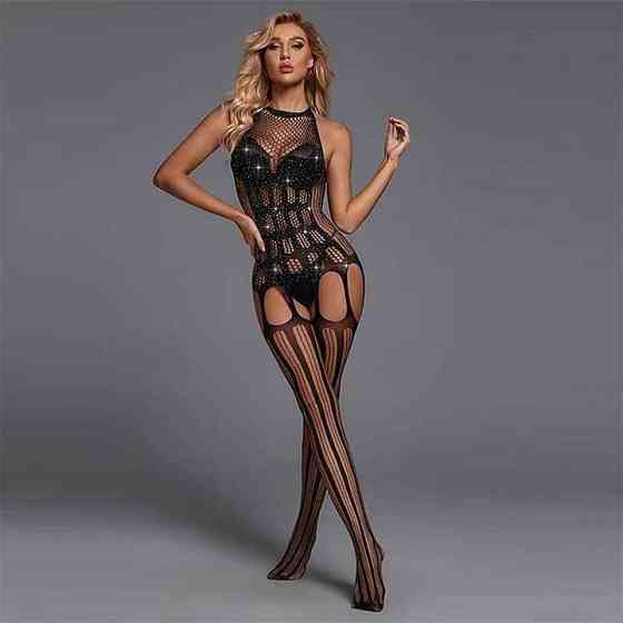 Сексуальний бодистокінг зі стразами — S/M/L — Еротична білизна Вінниця